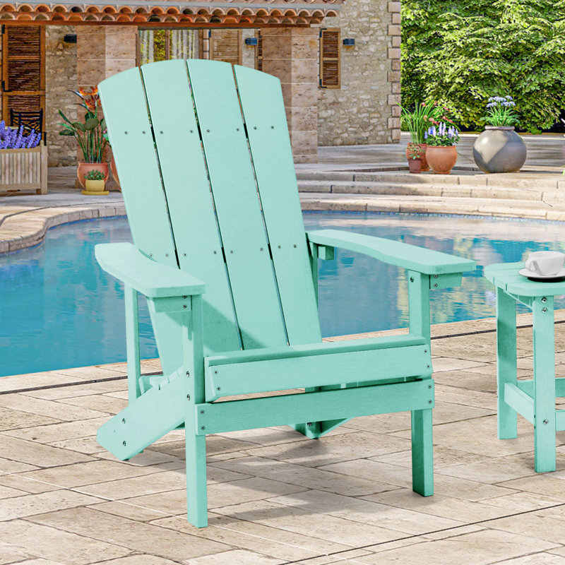 Bernhardine Hips Weather Resistant Adirondack Chair, Vert pomme
