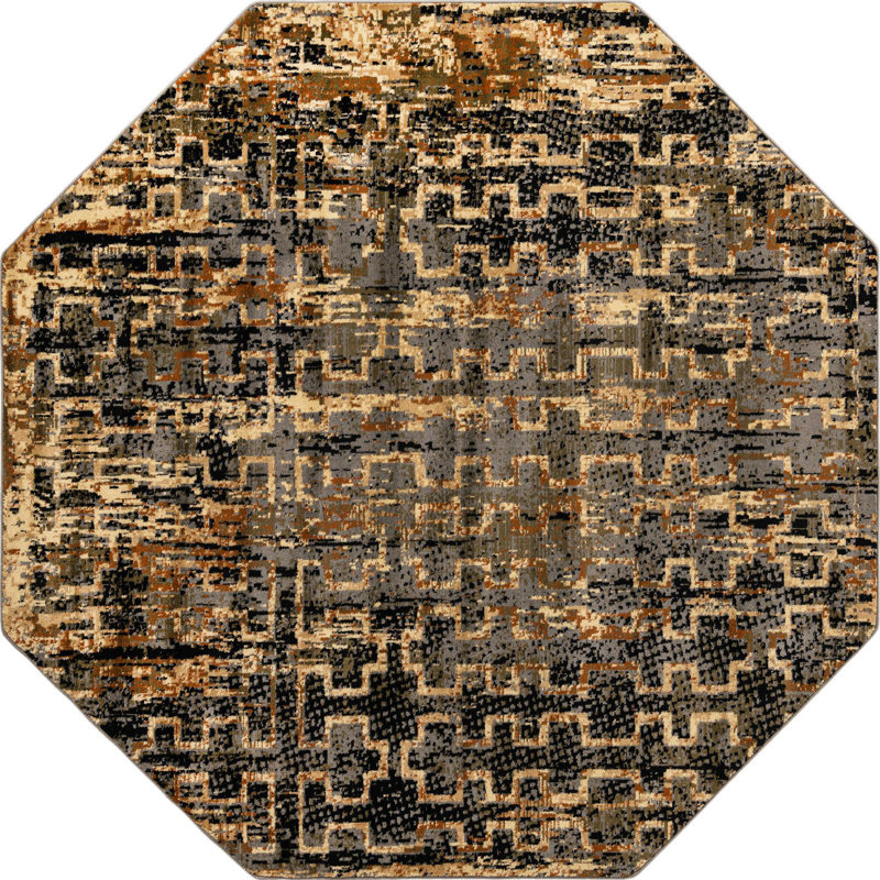 Geometric Indoor Rug, Octagon 8'