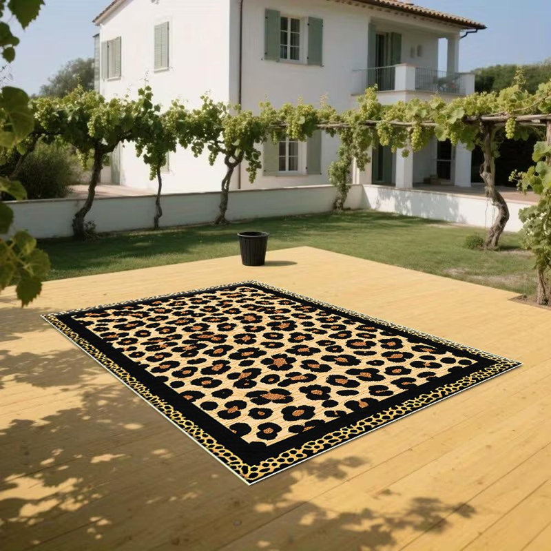 Leopard Print Area Rug, Soft And Lightweight, Suitable For All Seasons, Easy To Maintain And Easy To Clean, Machine Washable Carpet Floor Mat, Suitable For Living Room, Bedroom, Dining Room, Balcony, Patio, Room Decor, Home Decor, Outdoor Decor
