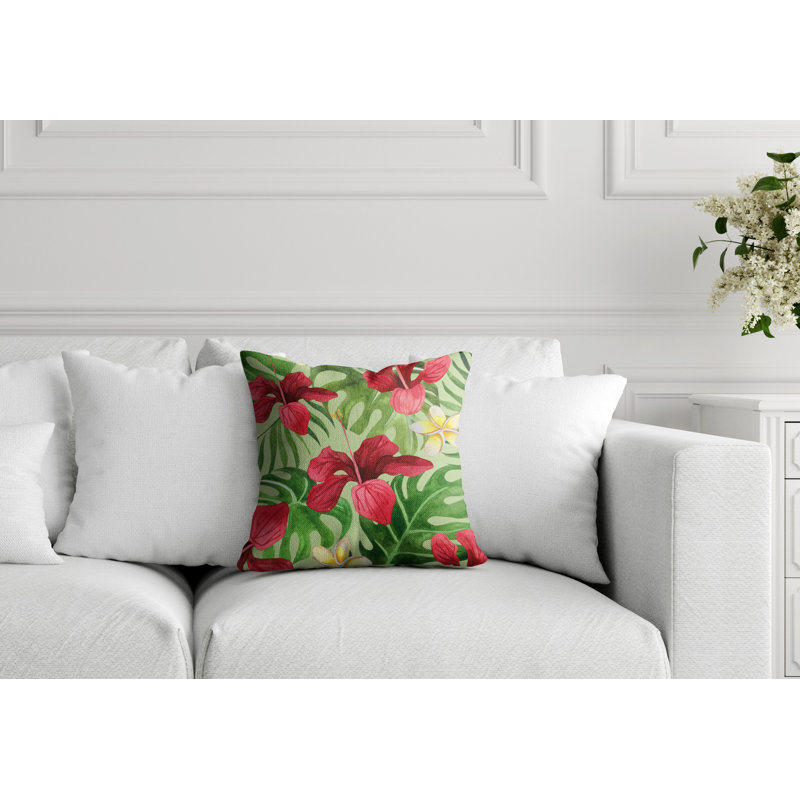 Housse de coussin d'extérieur carré Koi,  15 po x 15 po , Sauge