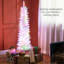 Arbre de Noël artificiel 5 pi avec 5 branches colorées et 150 lumières DEL colorées, blanc-171731161