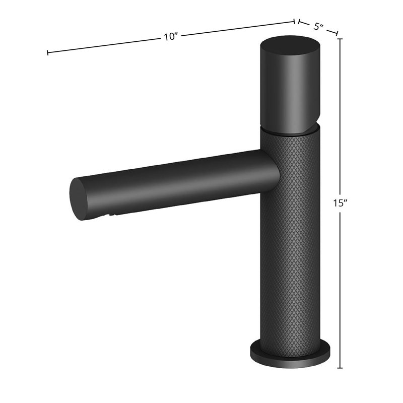 DAX Capri Single Handle Brass Bathroom Faucet, Black