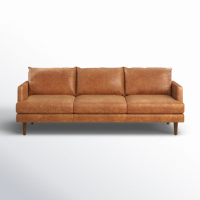 Girona 88" Full-Grain Genuine Italian Leather Sofa
