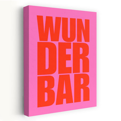 «Wunderbar», impression d'art mural minimaliste coloré