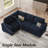 Eyram 23.6'' Wide Velvet Armless Chair, Single Chair Module for Sectional Sofa-2030079388