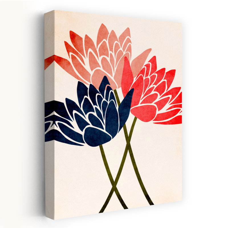 Art contemporain Art floral contemporain, H 24 po x l 16 po