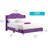 Transitional Purple Upholstered Full Bed