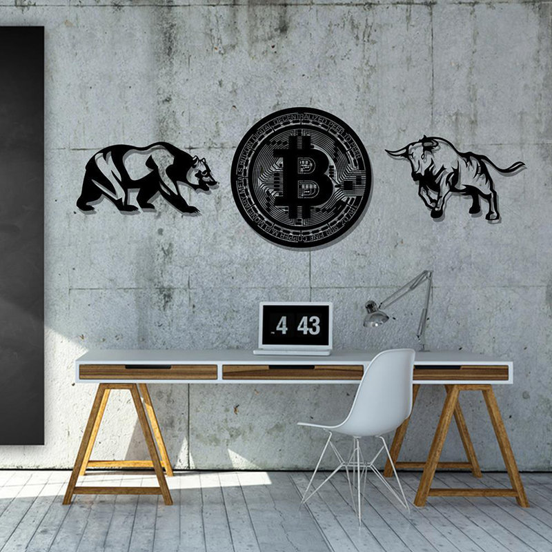 Handmade Wall Decor on Metal, 49cm H x 49cm W x 2cm D, Black