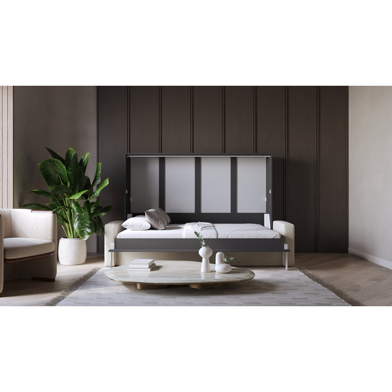 Neidelin Upholstered Bed, Grey/Cream