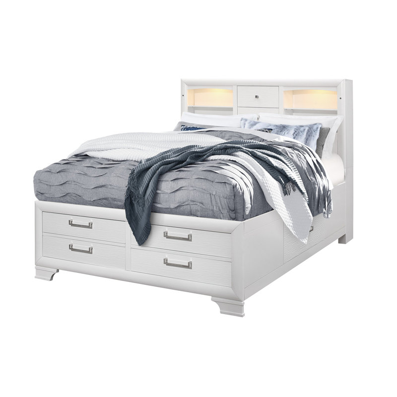 Lit de rangement blanc
