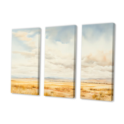 Tranquil Meadow Moments I - ensemble d'art mural sur toile Meadow