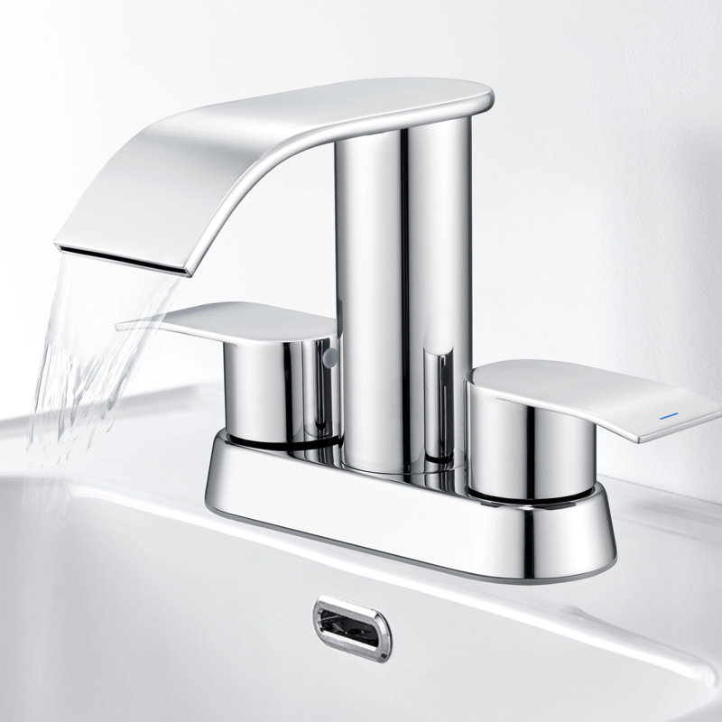 Stunning Waterfall Bathroom Faucet With Free Pop-Up Drain, Chrome
