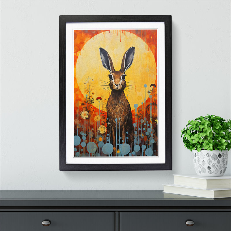 Hare Expressionism Art - Framed Print