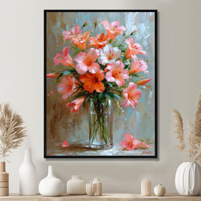 Nature morte avec des lys roses - Bouquets assortis, art mural, salon