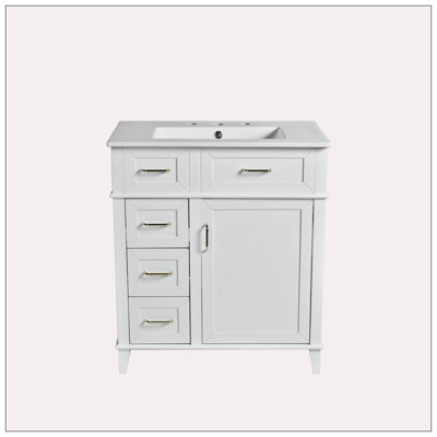 Meuble-lavabo de 30 pouces avec lavabo en céramique