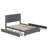 Upholstered Platform Bed with 2 Drawers and 1 Trundle, Classic Headboard Design-1223924941-1223924937