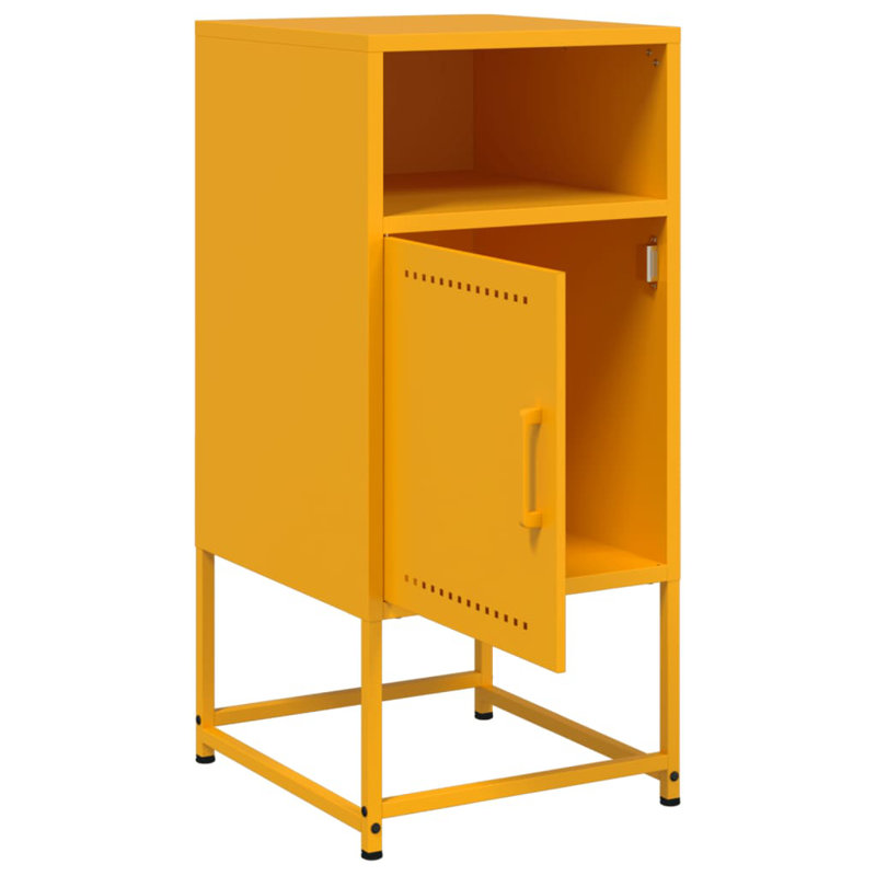 75 36cm W Steel Bedside Table, Mustard Yellow