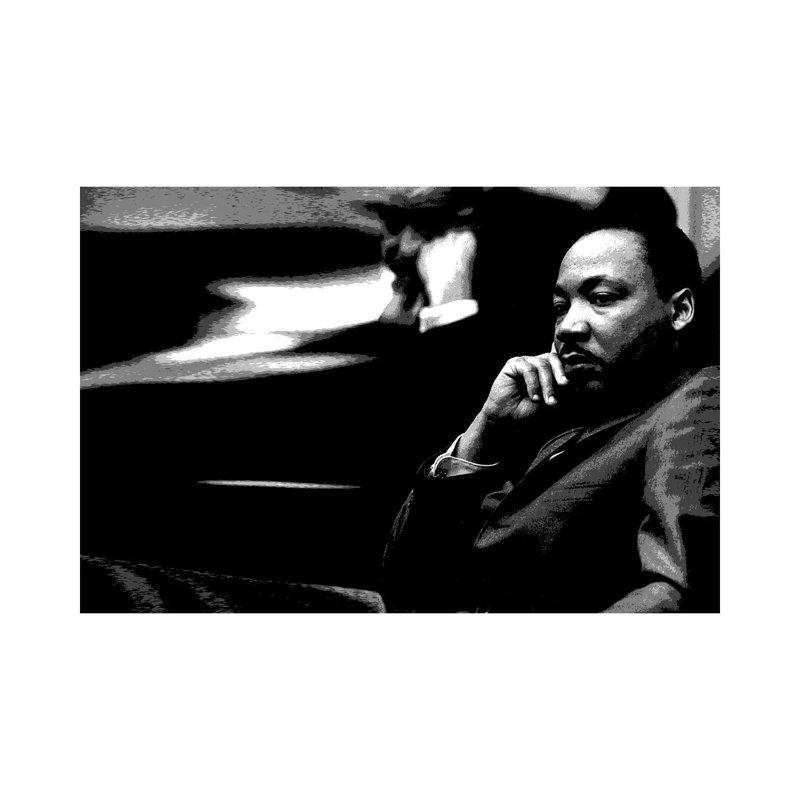 Martin Luther King - reproduction de photo, H 26 po x l 40 po x 1,5 po, Toile tendue
