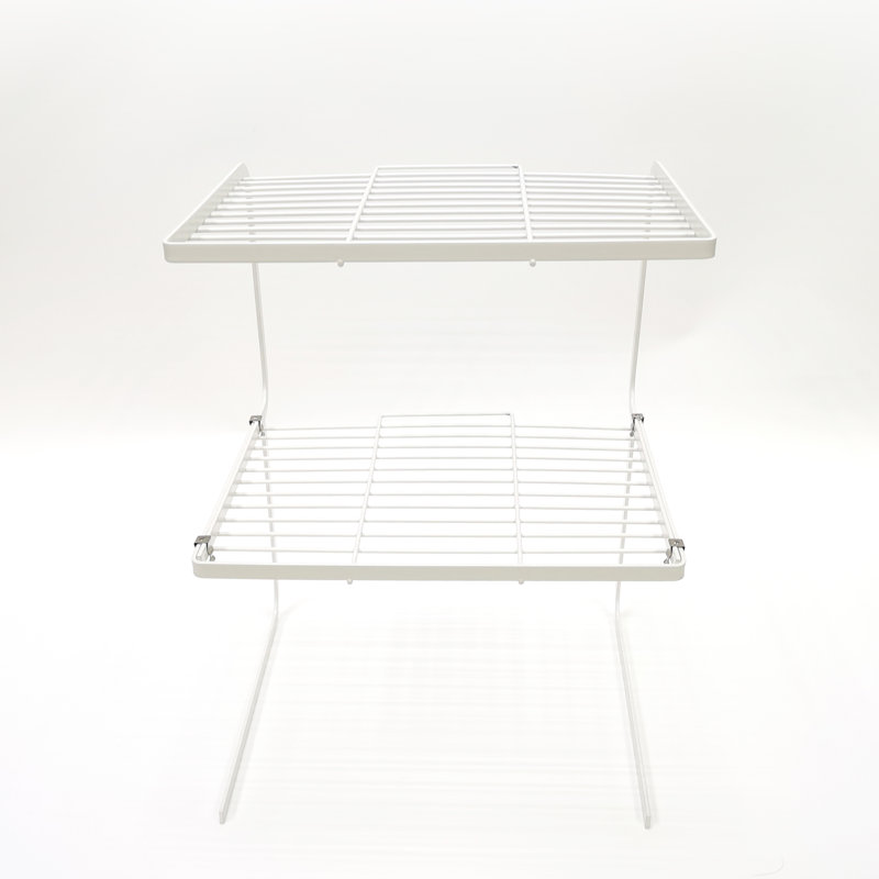 Tablette 2 pièces 11 x 8,8 x 7,5 po en métal blanc