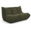 Causeuse en sherpa de 49,6 po de largeur avec accoudoirs et capitonnage en mousse - Vert-470384837