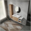 Meuble-lavabo mural 42 po avec lavabo et armoire latérale, portes à fermeture douce 42 po-584954703