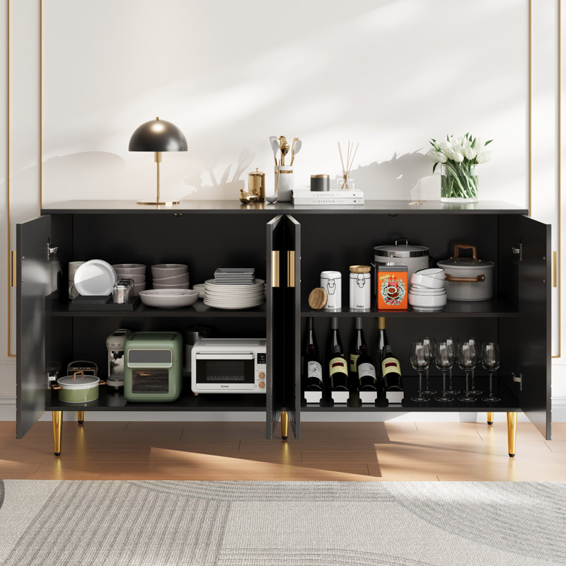152cm Sideboard, Black