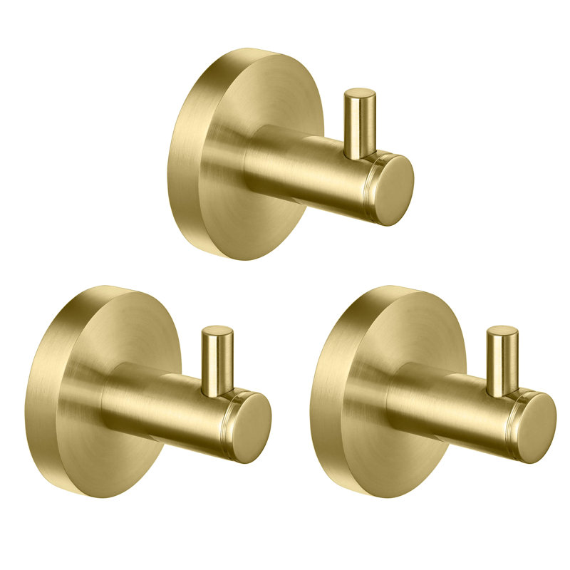 Wall Mounted Robe Hook, Brushed Gold