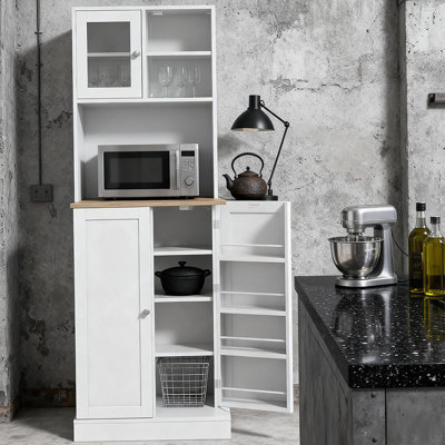 Armoire de rangement avec tablettes réglables, armoire de cuisine pour la maison