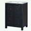 Meuble-lavabo vintage 24 po avec lavabo en céramique, 2 portes à fermeture douce, conception compacte