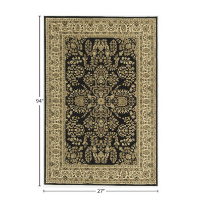 Gloucester Gilded Loom Oriental Black Area Rug
