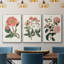"Pink Floral Mix IV", reproduction sur toile 3 pièces-91887089-91887090