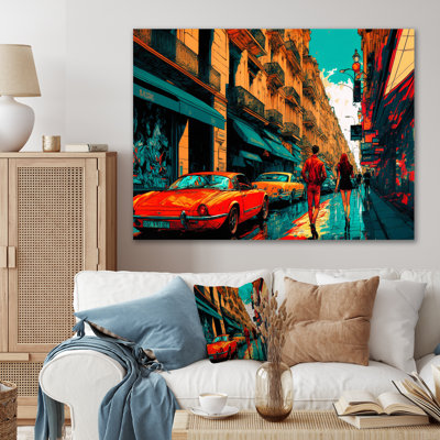 «Paris City Life in Retro Colors I», reproduction sur toile