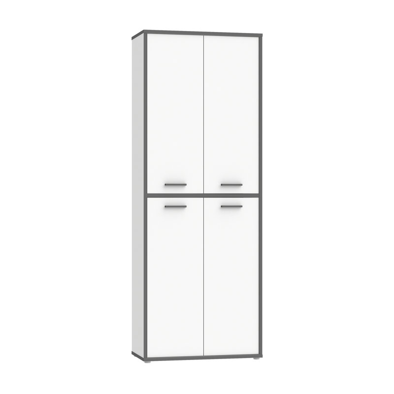 Bibeau 4 Door Manufactured Wood Wardrobe