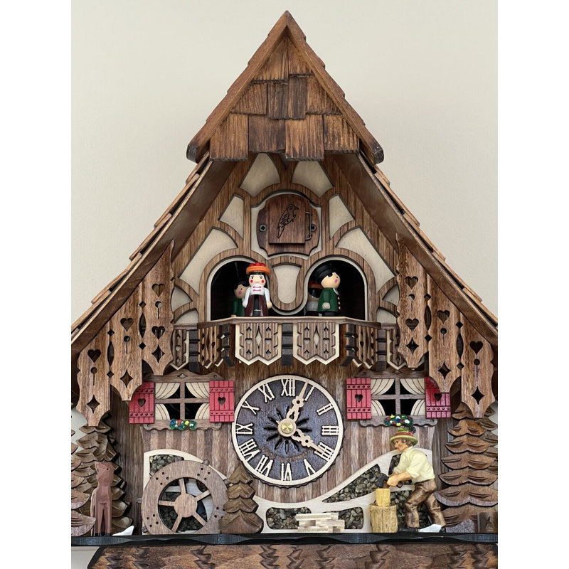  Horloge coucou à quartz allemand avec hachoir à bois