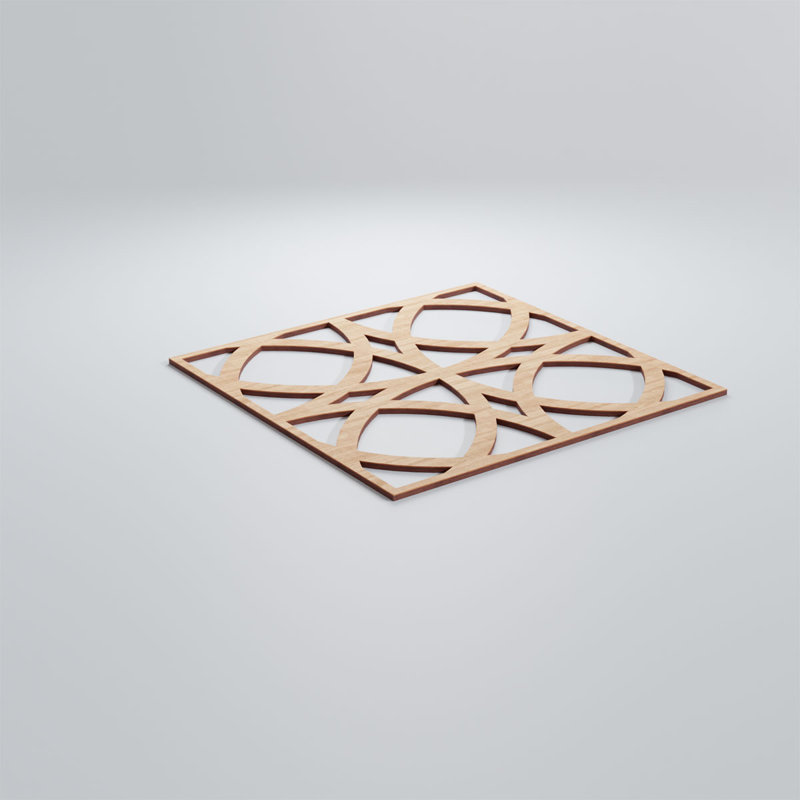 Panneaux muraux décoratifs en bois Fleetwood, Aulne, H 7 3/8 po x l 7 3/8 po x P 1/4 po