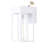 Dusk To Dawn 1 Light Classic Outdoor Wall Sconce With Cylinder Glass Shade And Rectangular Metal Frame, White Waterproof For Porch, Patio-708593086