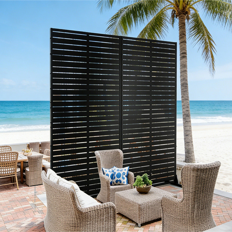 Portable Landscaping Screens & Bridges, Metal Modern Privacy For Patio