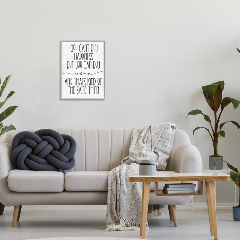 Can Can Wine And Happiness, H 16 po x l 20 po, Estampe numérique Farmhouse