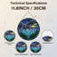 Panneau de vitrail 12 "H Mountain Storm-498360155
