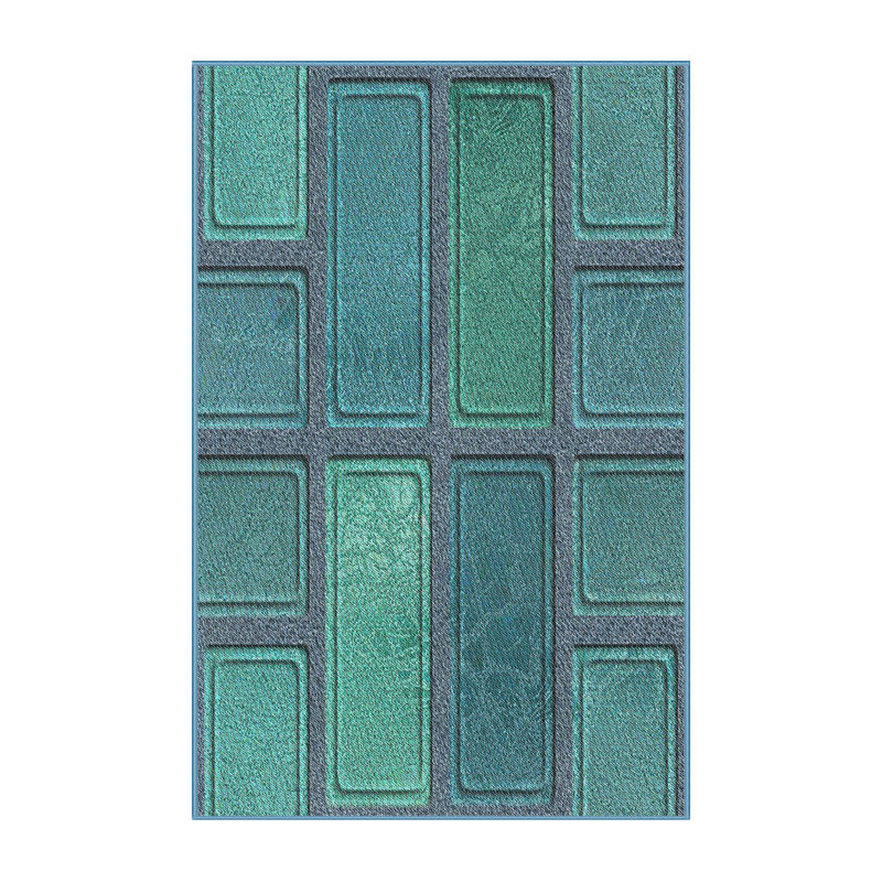 Tapis de surface verte à motif de mer Lynnfield, Rectangle 5 pi x 7 pi