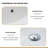 20.25 x 15" White Rectangular Ceramic Undermount Bathroom Sink with Overflow