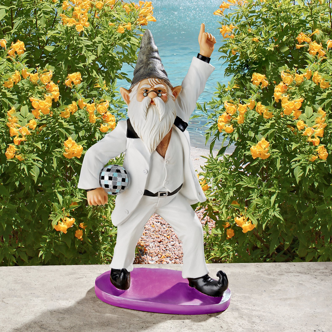 Disco Tony, Gnome Fever Statue Design Toscano