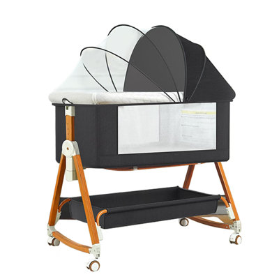 Adjustable Portable Baby Bassinet with Mosquito Net