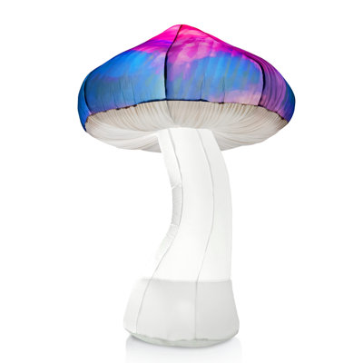8FT Inflatable Mushroom with LED Light and Air Blower for Outdoor Garden Decoration