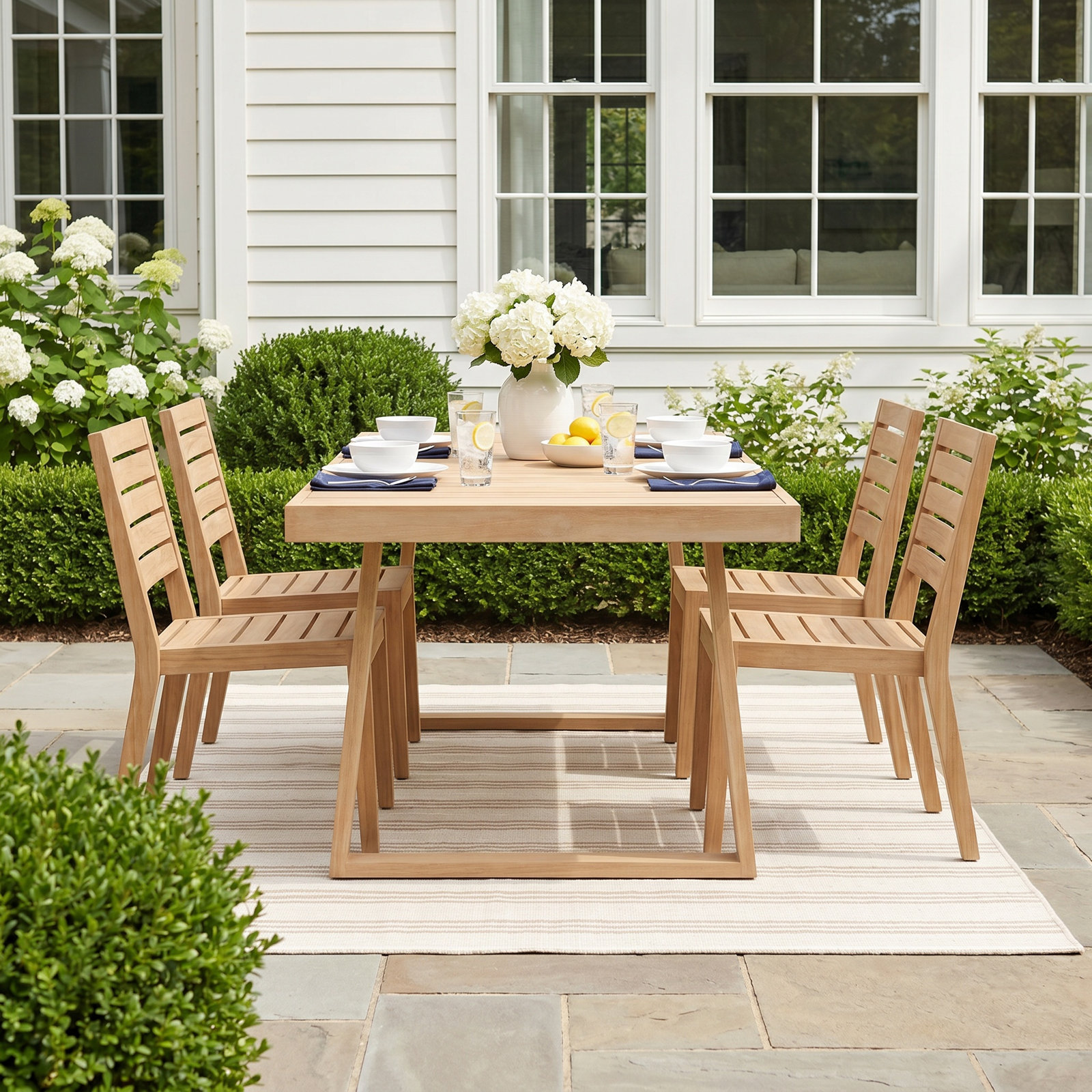Rosa 71" Eucalyptus Patio Dining Table