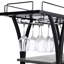 Chariot-bar industriel et chariot de service pour la maison avec roulettes 3 tablettes de rangement