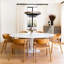 Cezka Oval Marble Top Dining Table