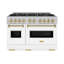 ZLINE Autograph 48" Classic DuraSnow Gas Range w/ 8 Burners & Bronze Accents-1418683387-1438165533