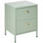 43 cm W Steel Bedside Table-137476396