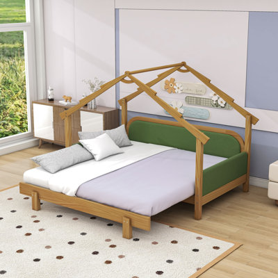 Lit simple en bois pour enfants avec lattes